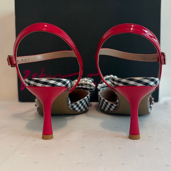 Betsey Johnson • “Emely” Gingham Multi Heeled Sandals - Picture 4 of 12